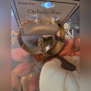 💥4 FOR $25💥 NWT Ophelia Roe Gold Hoop Earrings